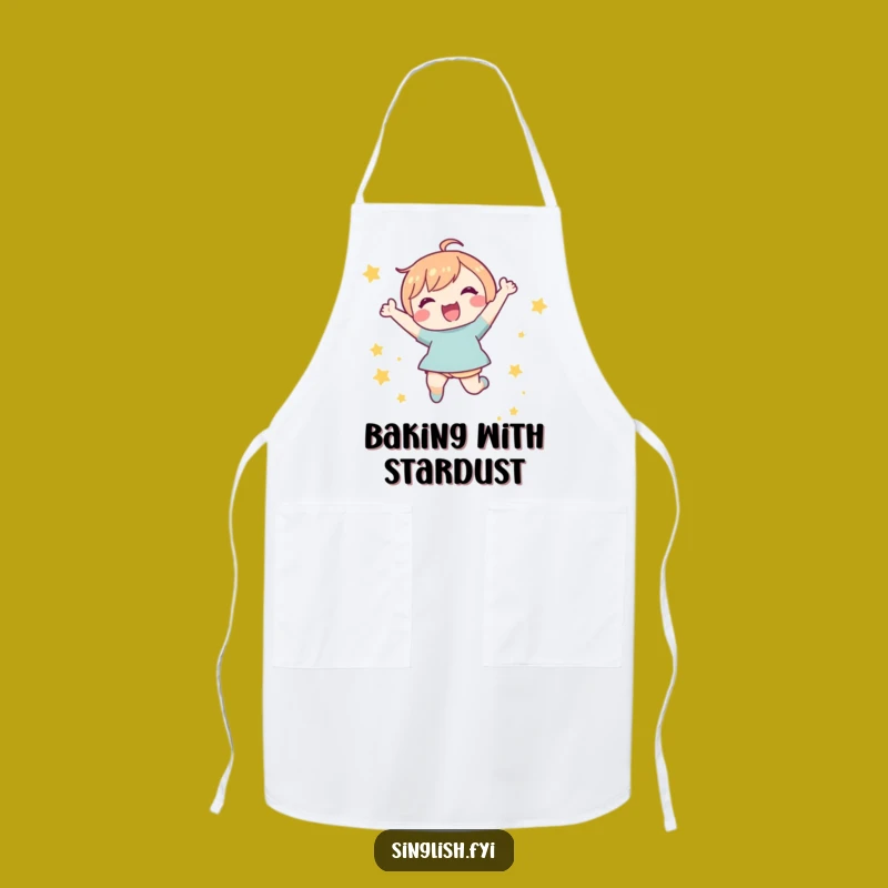 Funny Joyful Character Star Jump Apron: Cute for Kitchen Fun, Ideal Funny Gift