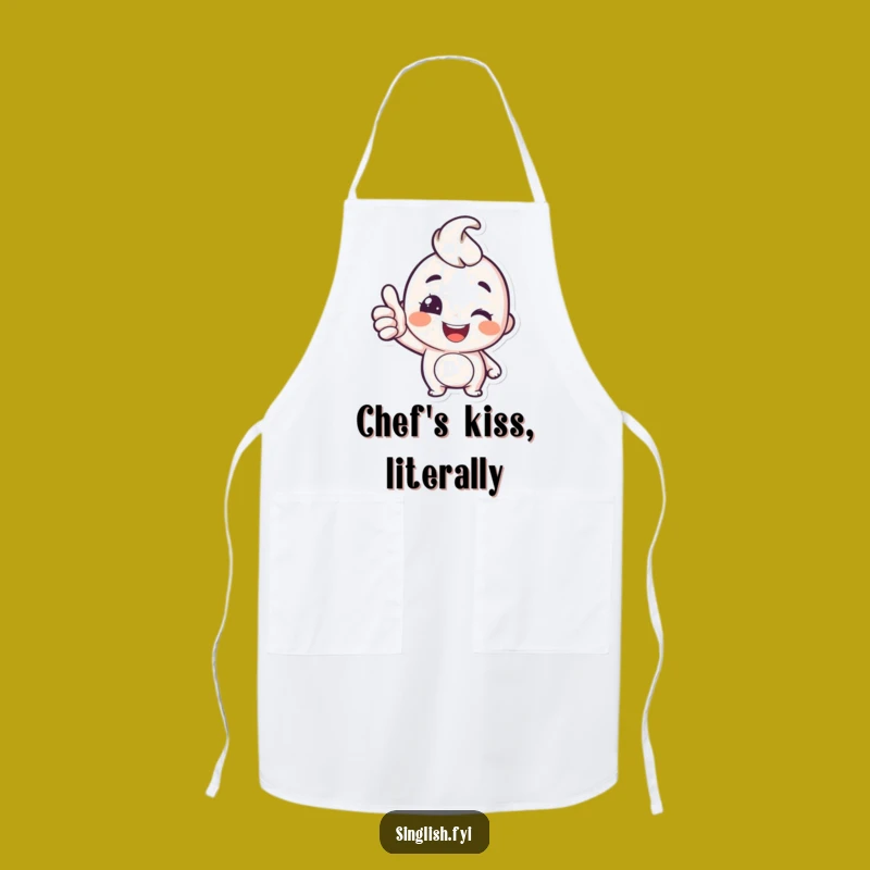 Funny Thumbs Up Apron: Cheerful Character Kitchen Wear, Great Happy Chef Gift!