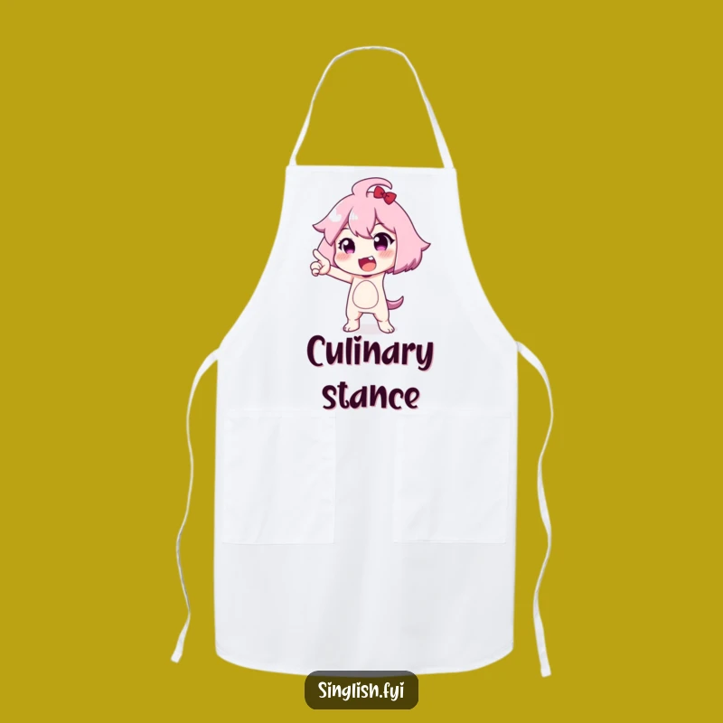 Theatrical Funny Posing Character Apron - Cook with Dramatic Flair!