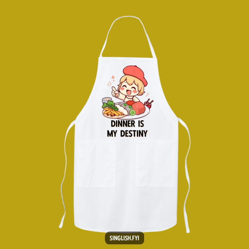 Funny Foodie Character Apron - Chef Wear for Enthusiasts - Hilarious Funny Gift for Cooks