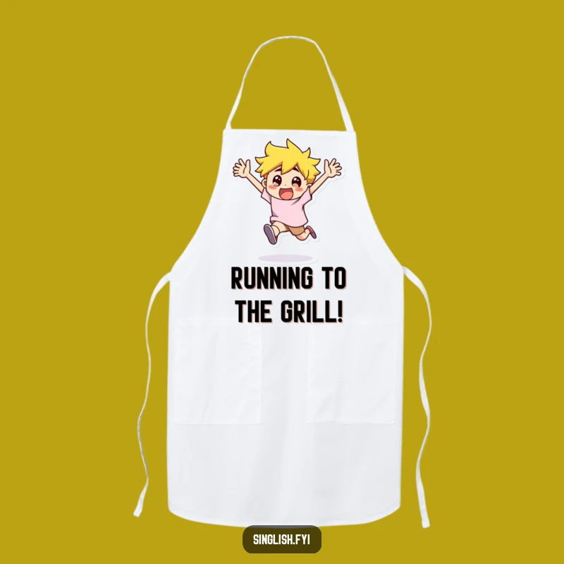 Funny Flailing Character Apron - Cook with Exaggerated Enthusiasm