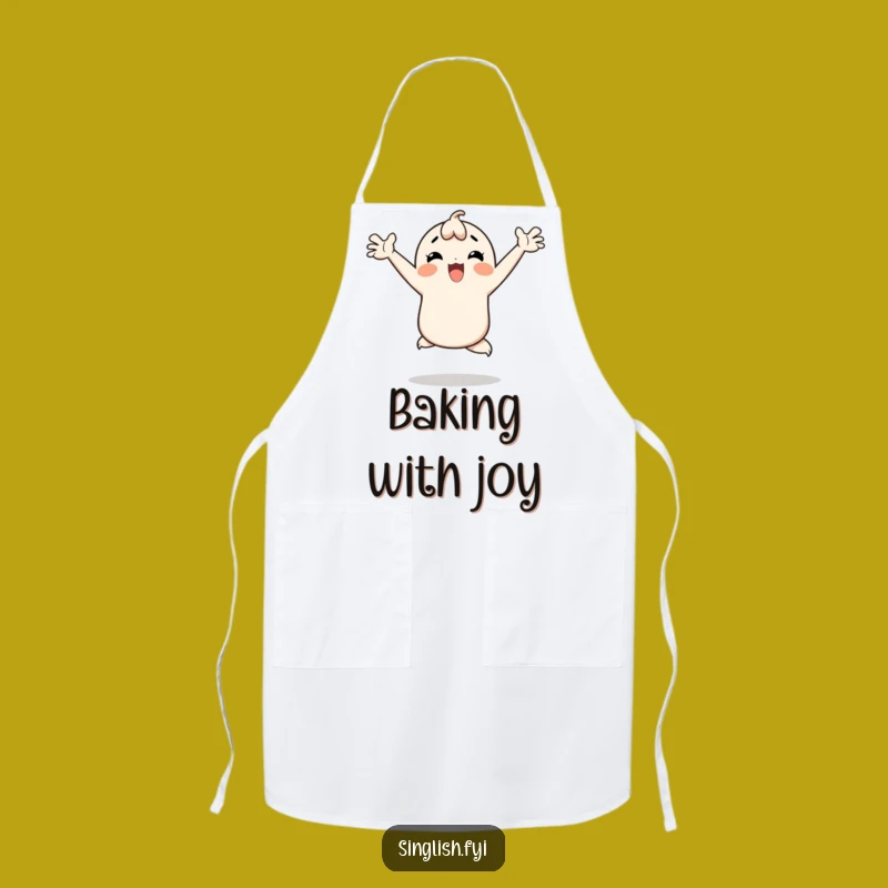 Funny Happy Hop Apron: Cook with Exuberant Joy!