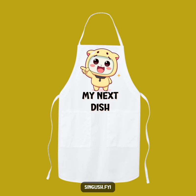 Funny Pointing Character Apron: Cook Up Laughs in the Kitchen!