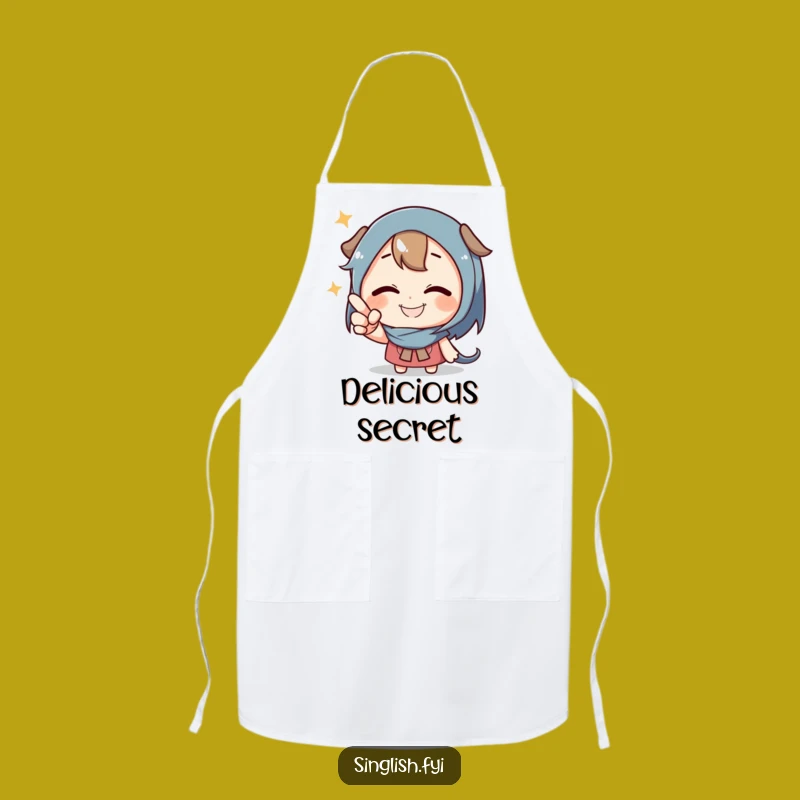 Funny Pointing Character Apron - Playful Kitchen Mystery Gift