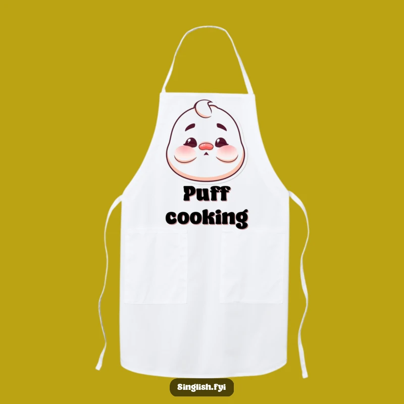 Funny Puffed Cheeks Apron: Cook with a Funny, Exaggerated Face!