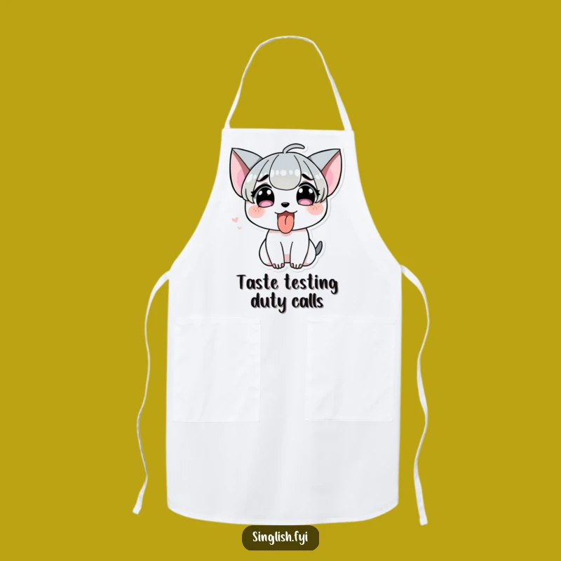 Funny Tongue Out Apron - Cheeky Chef, Playful Kitchen Gift for Humor