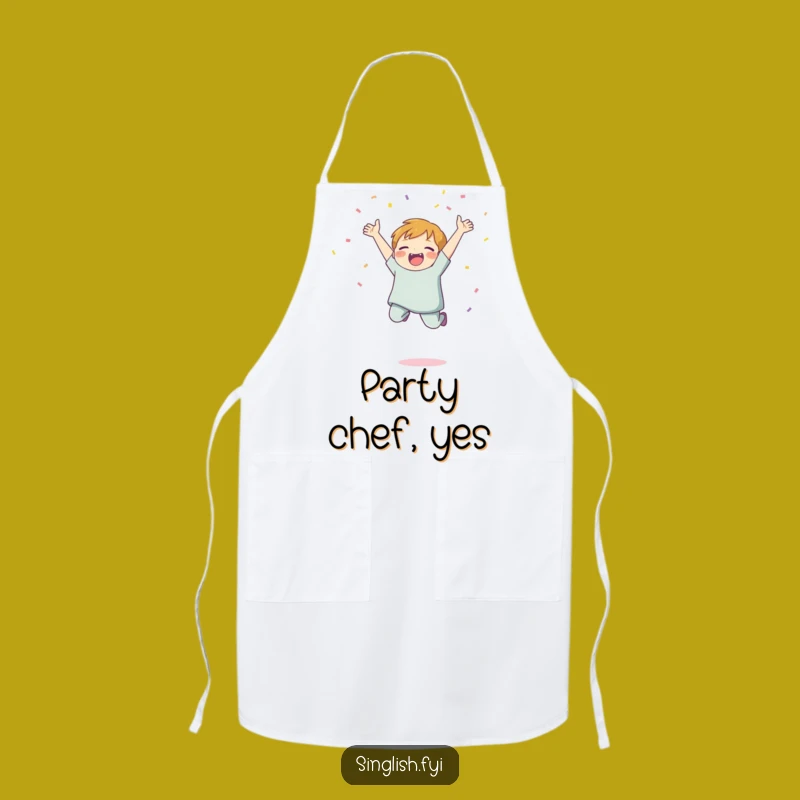 Funny Confetti Jump Apron - Kitchen Party Celebration Gift