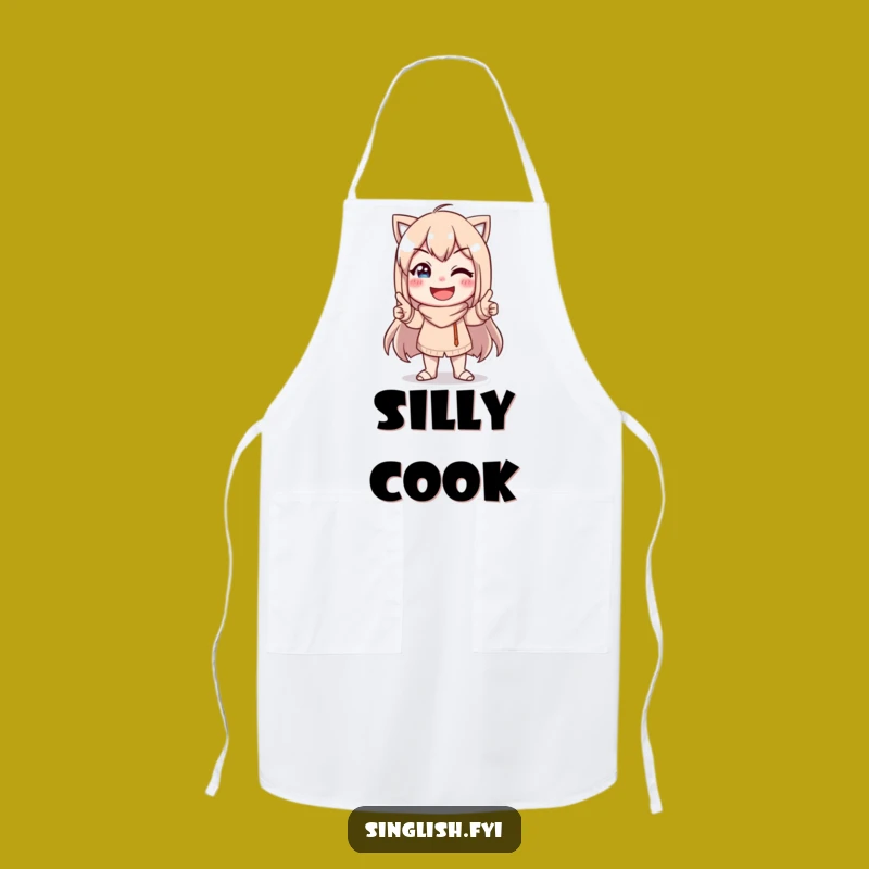 Funny Character Pose Apron - Cook with Goofy Flair Gift