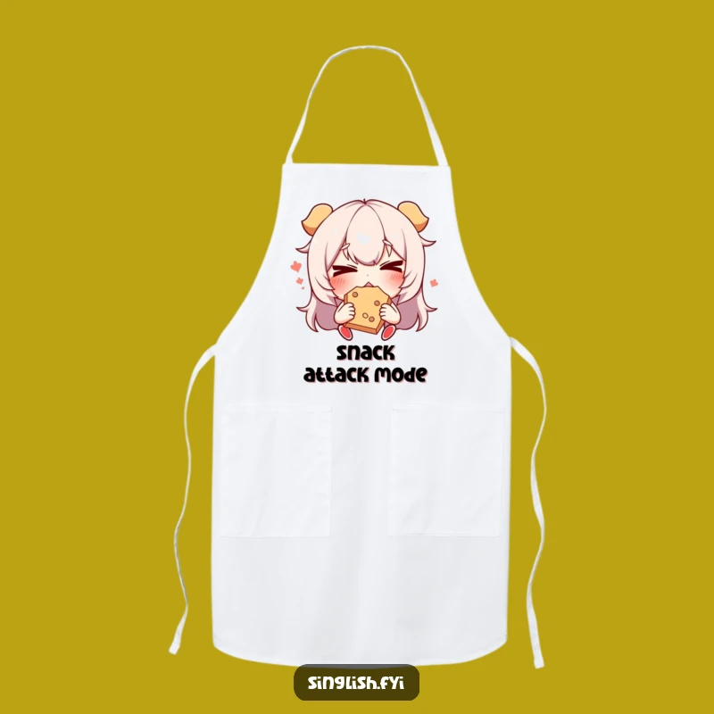 Funny Snack Face Character Apron: Cook and Snack with Humor