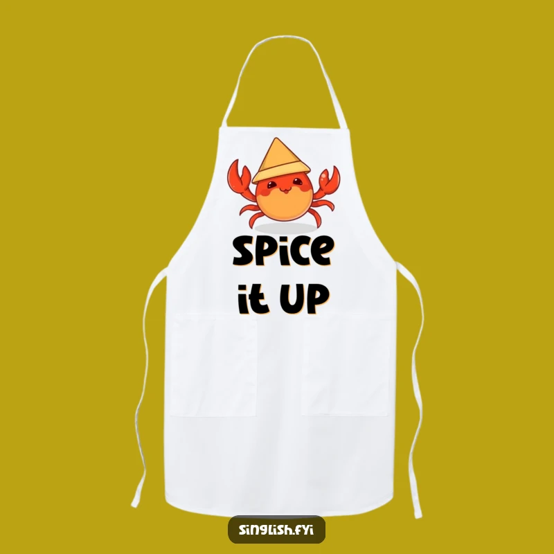 Funny Chili Crab Apron - Mischievous Chef Hat Accessory, Perfect Funny Gift
