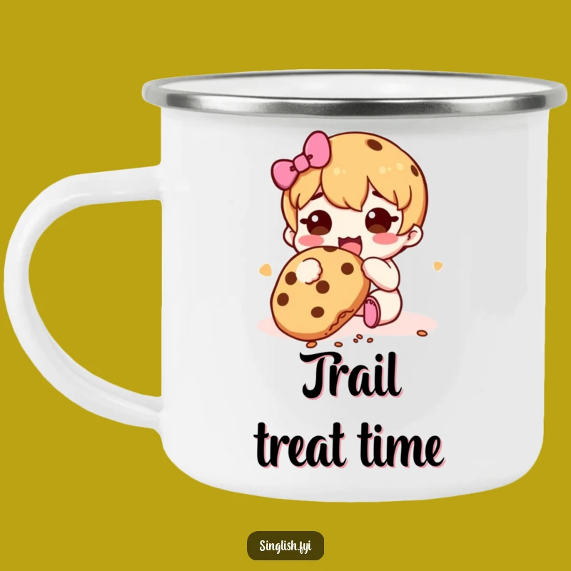 Funny Happy Cookie Muncher Camping Mug: Cute & Durable, Perfect Funny Gift