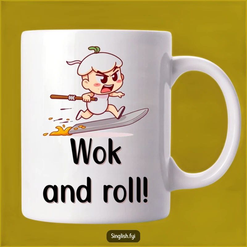 Funny Char Kway Teow Race Mug - Speed Food Character Gift for Food Lovers