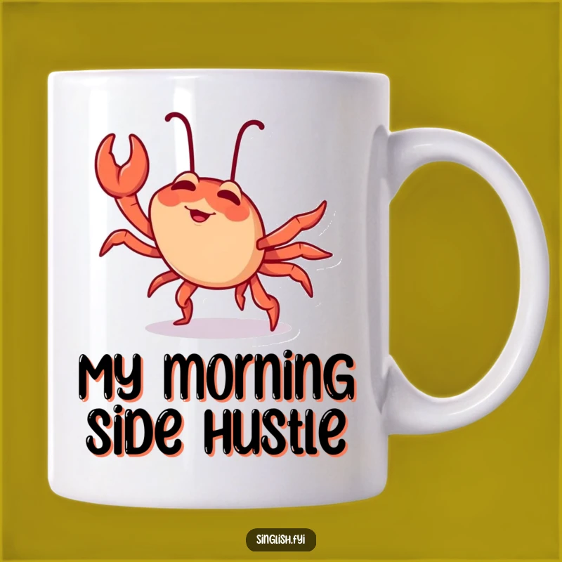 Funny Chilli Crab Mug: Giggling Character Crab Walking, Perfect Humorous Gift!