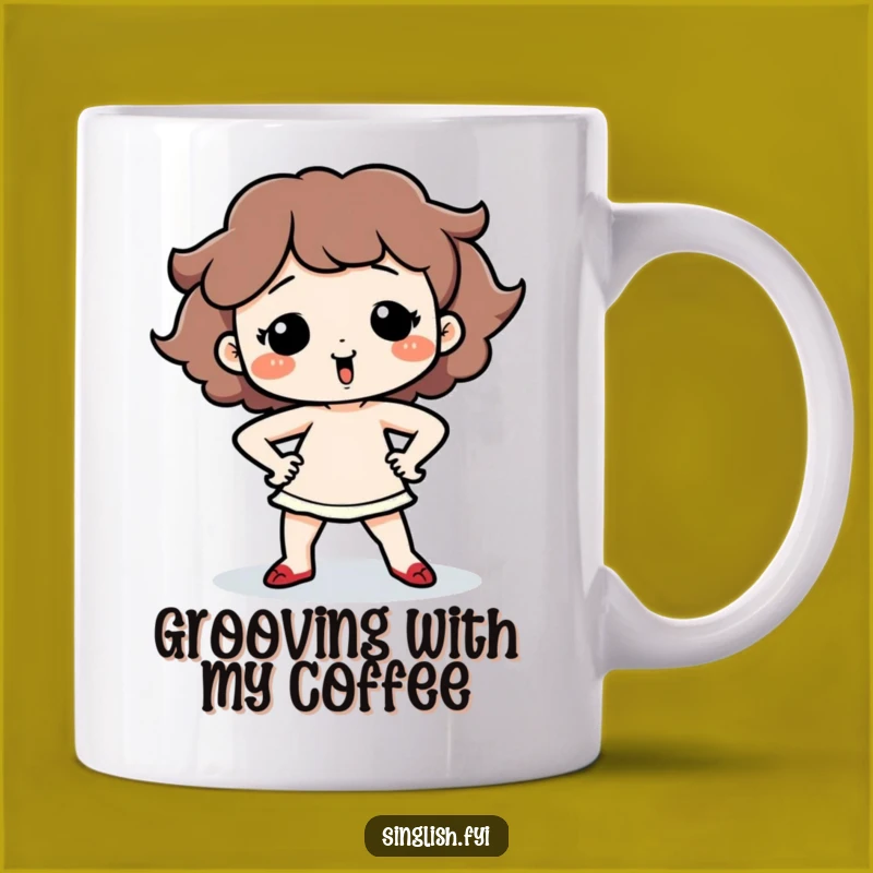 Funny Dancing Character Mug - Silly Moves Drinkware, Perfect Funny Gift for Groovers!