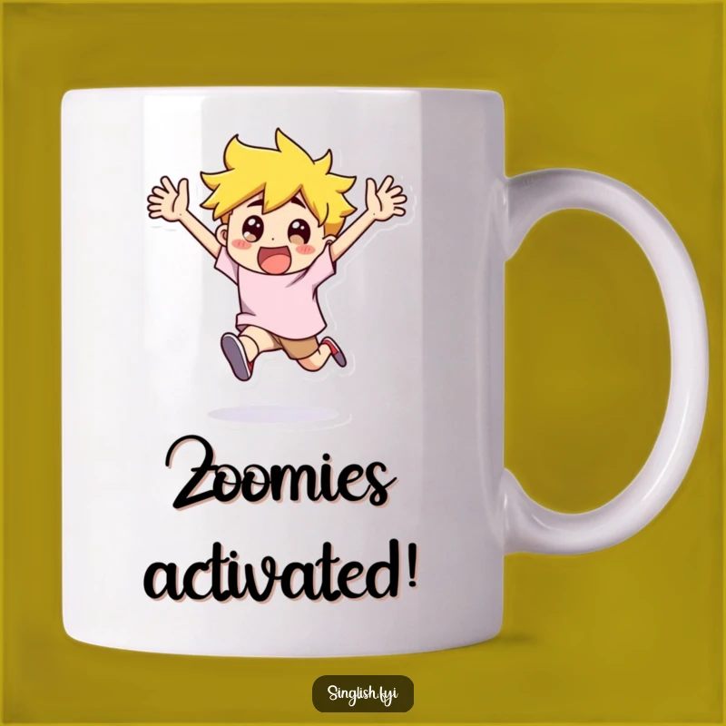 Funny Flailing Character Mug - Perfect Gift for Exaggerated Excitement Lovers