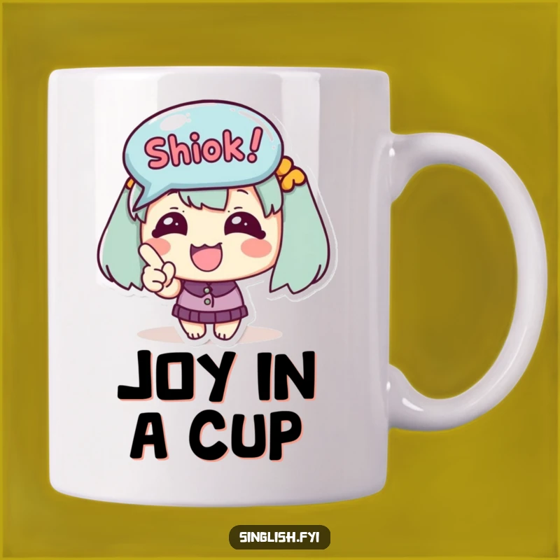 Funny Happy Character Shiok Bubble Mug: A Hilarious Gift for Joyful Moments!