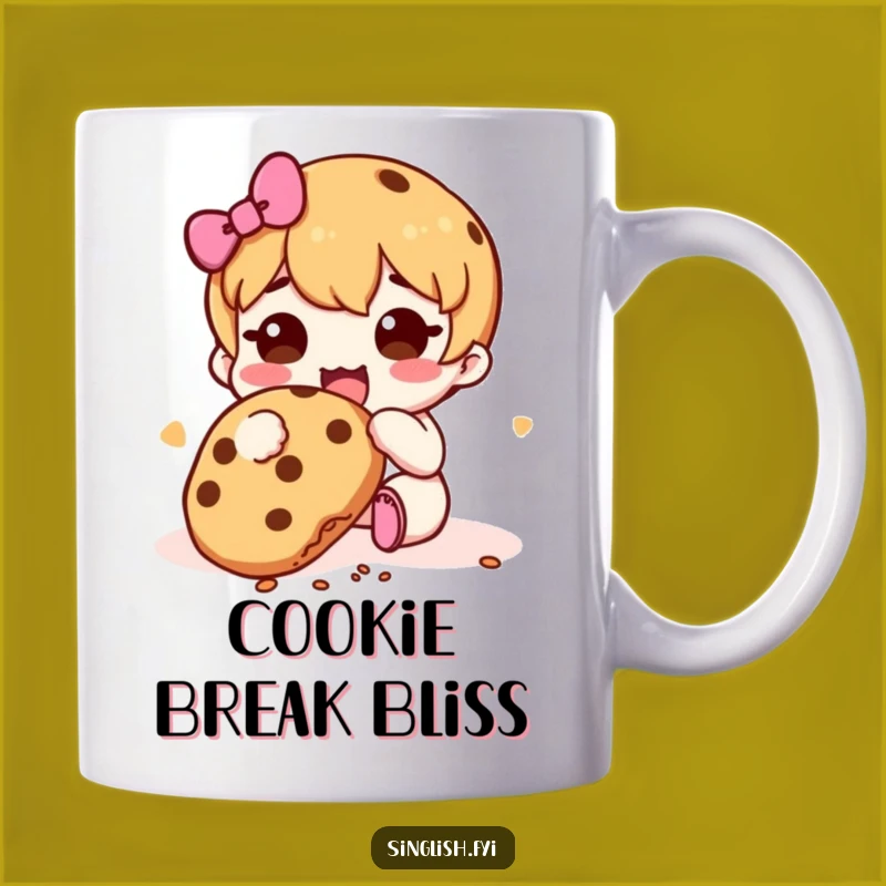 Funny Happy Cookie Muncher Mug: Cute Character Treat, Perfect Funny Gift