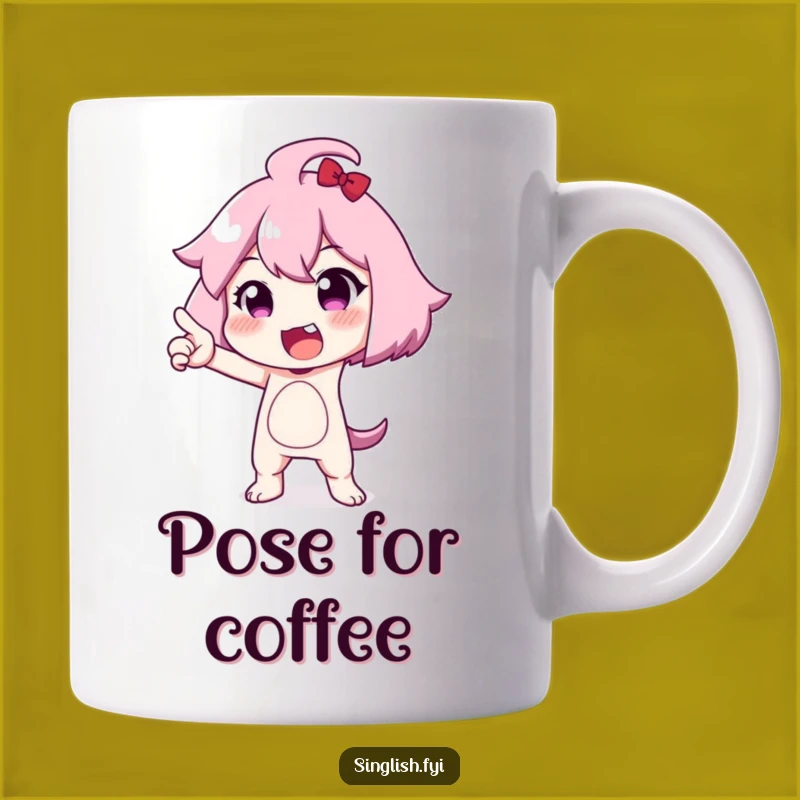 Funny Posing Character Mug - Strike a Pose with Humor!