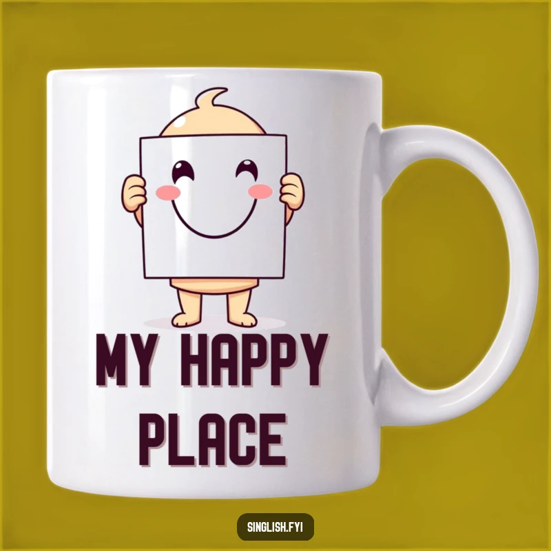 Funny Smiley Face Sign Mug: Positive Vibes & Humorous Gift for Cheerful People