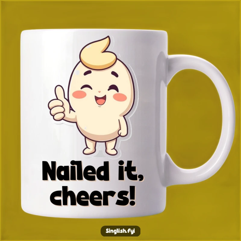 Funny Thumbs Up Wink Mug - Happy Character Positive Gift