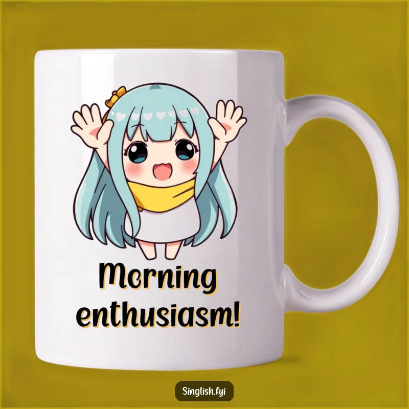 Funny Waving Character Mug - Celebrate Every Moment with Joy!