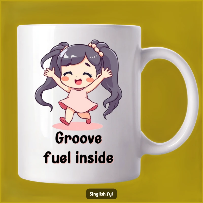 Funny Dancing Character Mug - Gift of Carefree Joy and Energy