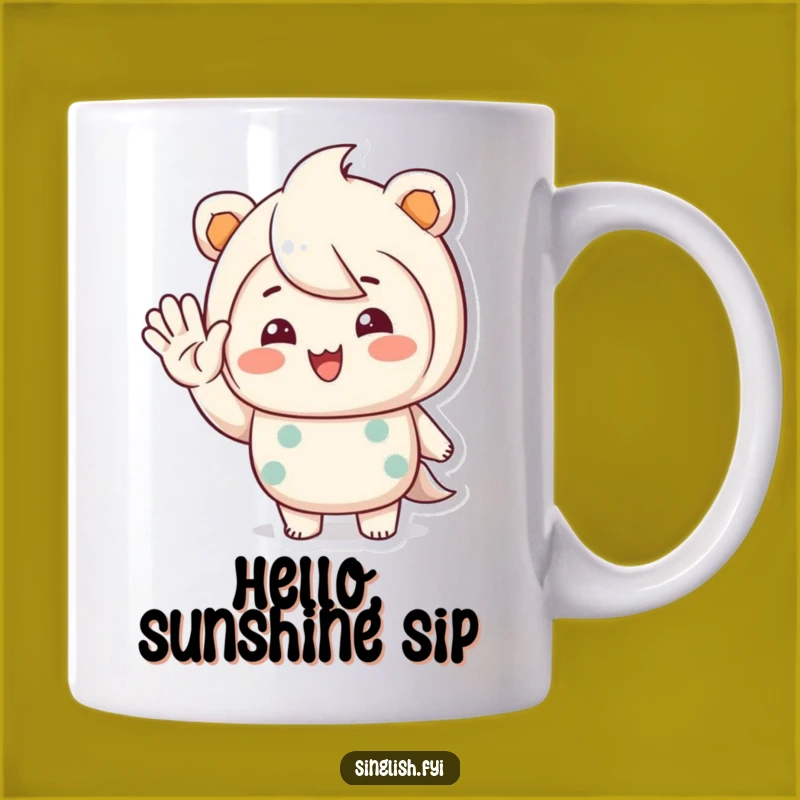 Funny Friendly Wave Mug: Spread Warmth and Smiles Daily!