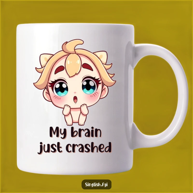 Funny Surprise Mug: Wide-Eyed Character Gift for Shocked Reactions