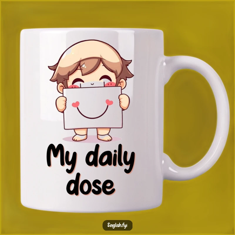 Funny Grinning Character Smiley Face Mug: Brighten Your Day Gift