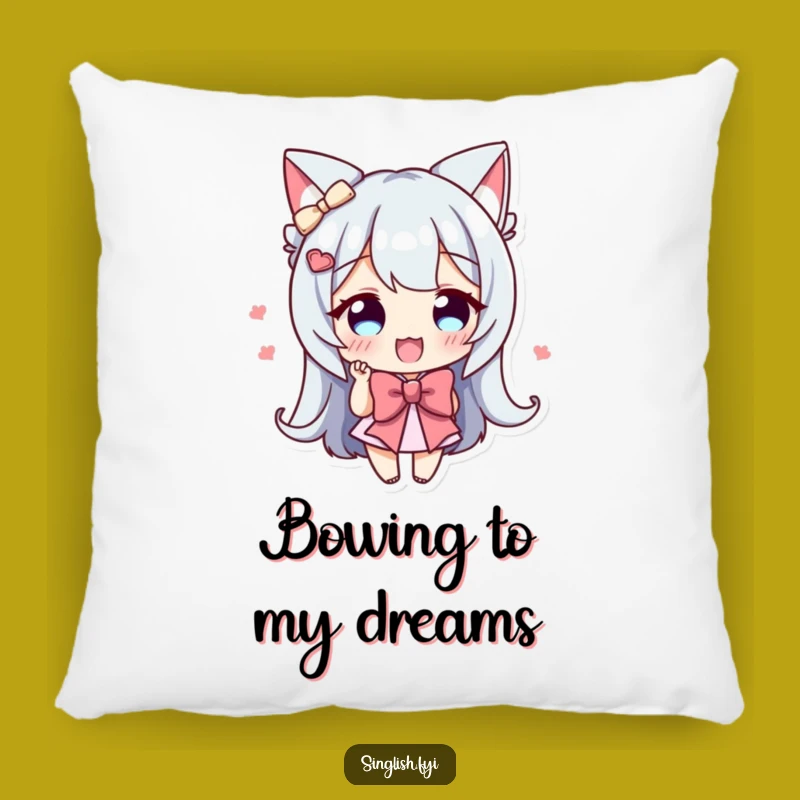 Funny Bowing Character Pillow - Cozy Enthusiastic Comfort, Charming Accent Pillow Gift