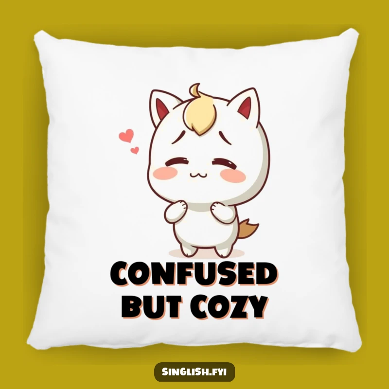 Cozy Funny Shrug Character Pillow: Cuddle Up with Happy Confusion!