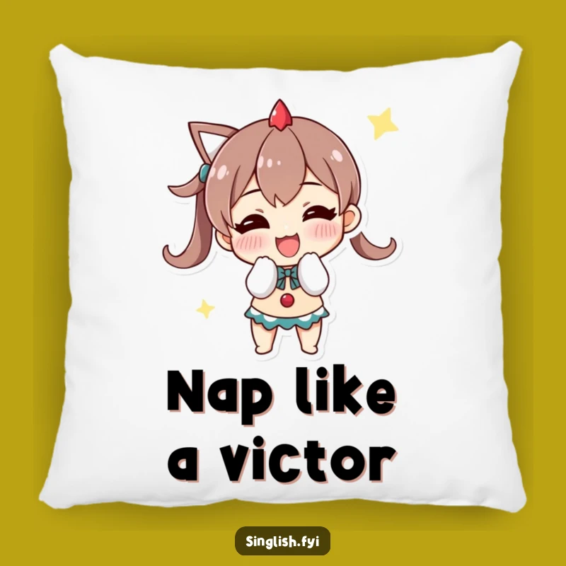 Cozy Funny Triumphant Bow Pillow: Cuddle Up with Your Victories!