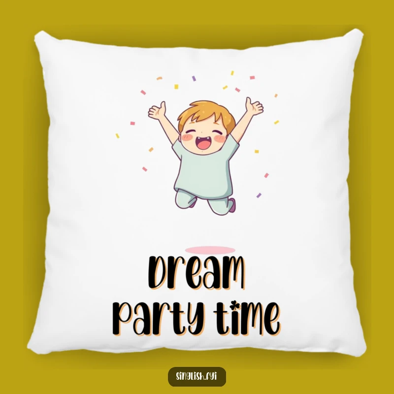 Soft Funny Confetti Jump Pillow - Cozy Celebration Gift