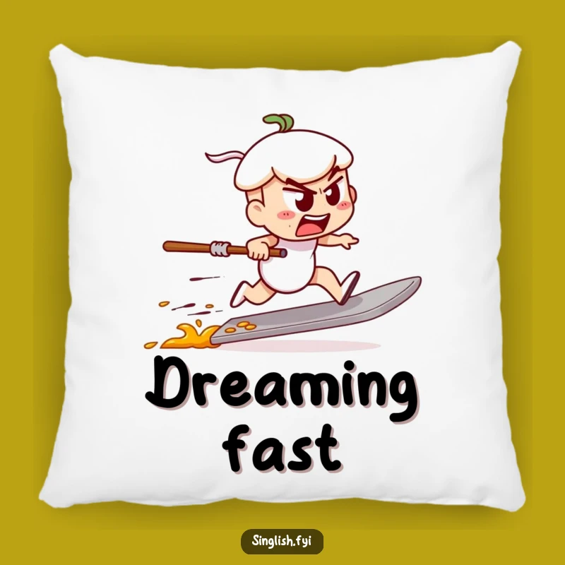 Funny Char Kway Teow Pillow - Speed Race Cushion, Cozy & Hilarious Gift