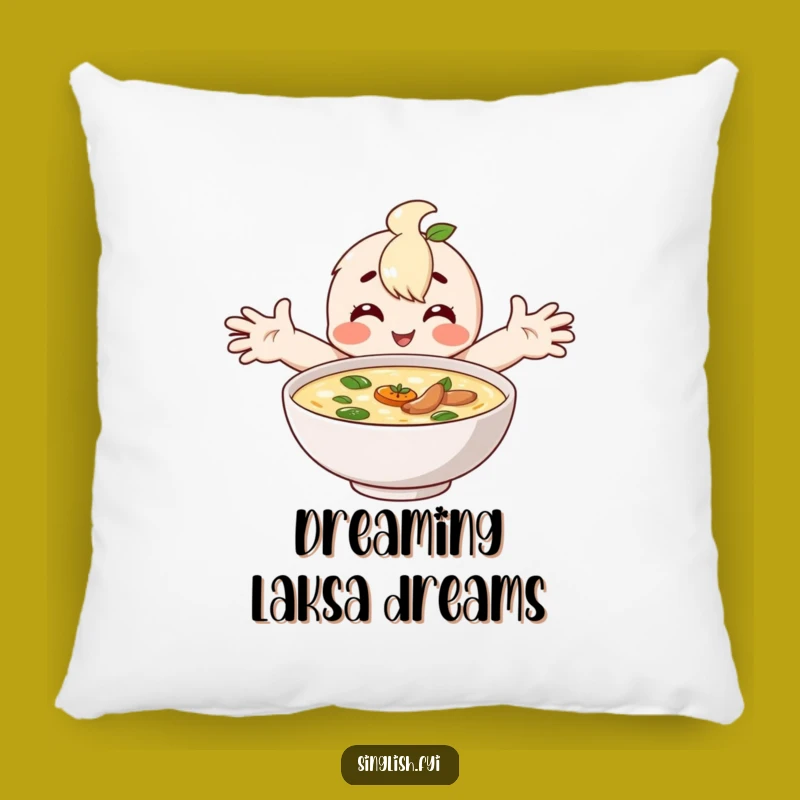 Funny Happy Laksa Pillow - Cozy Embrace Cushion for Perfect Gift