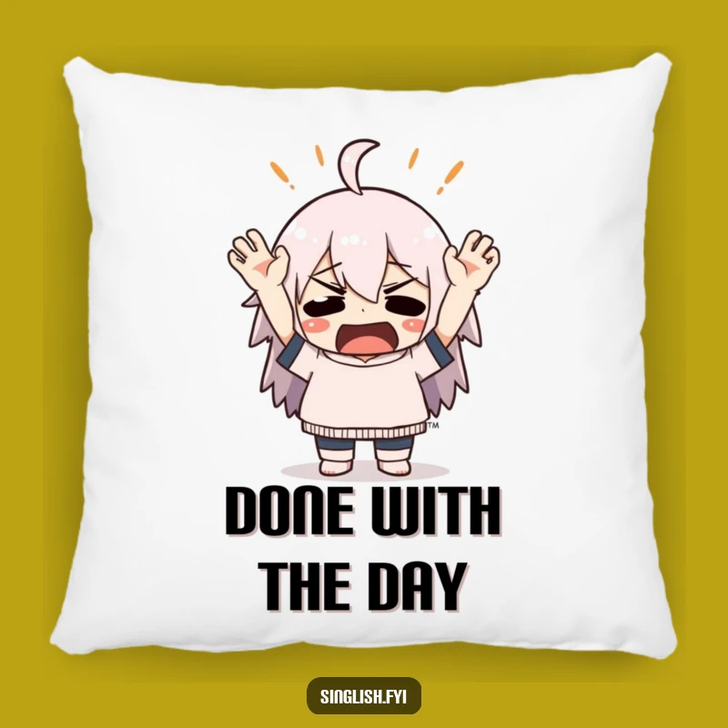 Funny Exasperated Character Pillow: Cuddle Up with Comic Relief