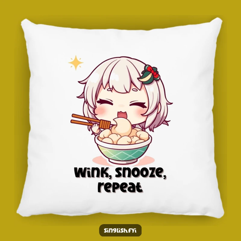 Funny Mee Goreng Wink Pillow: Playful Character, Comfy and Hilarious Decor Gift