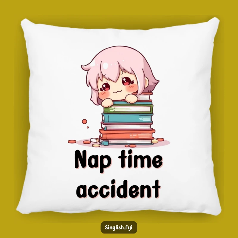 Funny Sheepish Book Knockover Pillow: Oops! Soft Comfort, Perfect Funny Gift