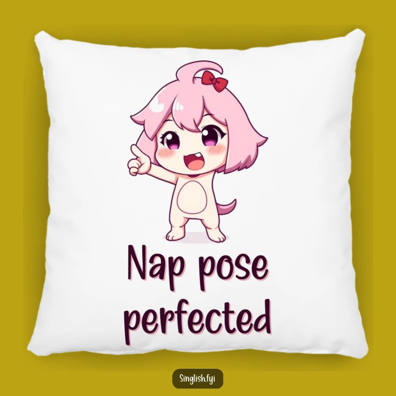 Comfy Funny Posing Character Pillow - Huggable Drama!