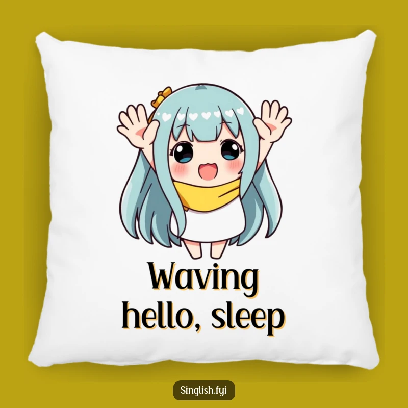 Soft Funny Waving Character Pillow - Huggable Celebration!