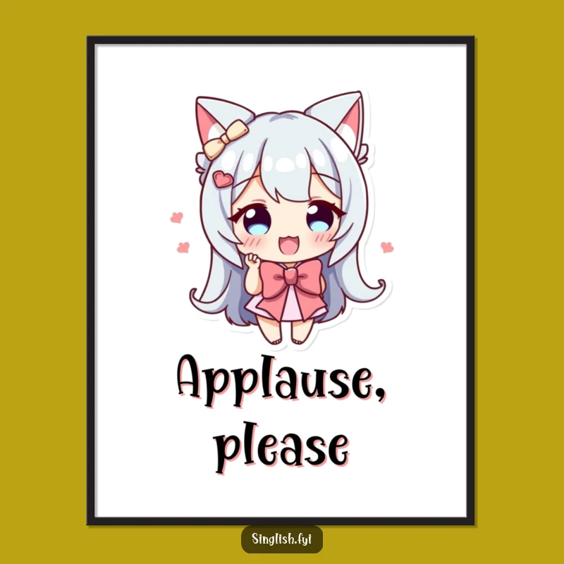 Funny Bowing Character Digital Art - Enthusiastic Pose, Charming Print Decor