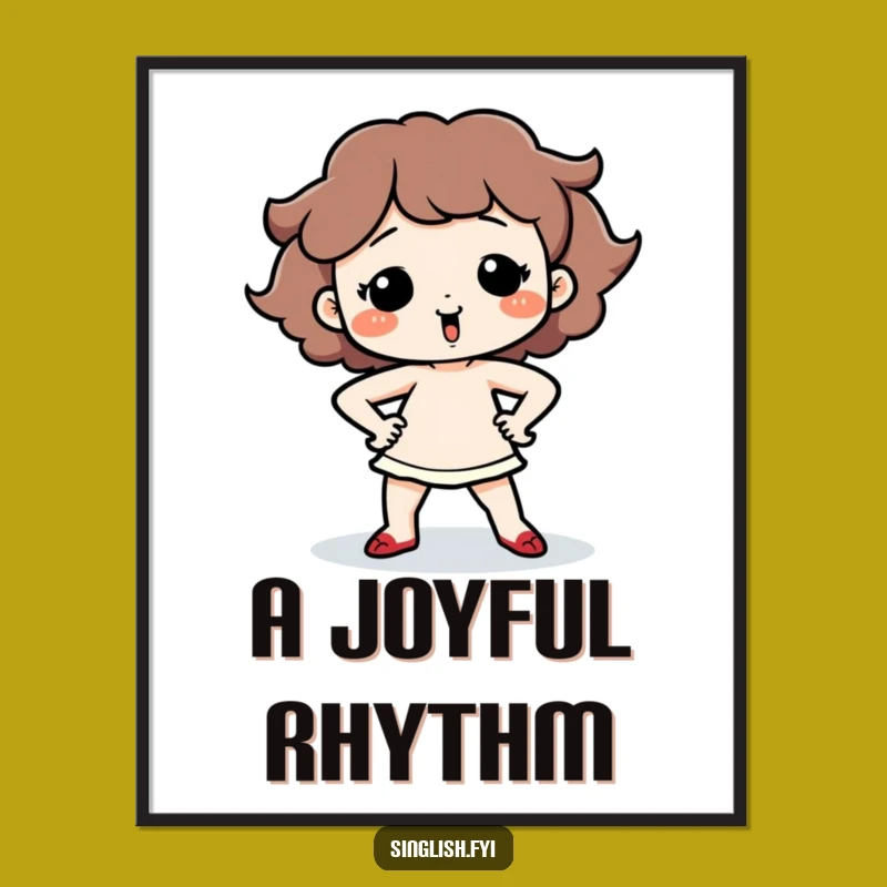 Funny Dancing Character Digital Art - Silly Moves Decor, Instant Funny Gift!