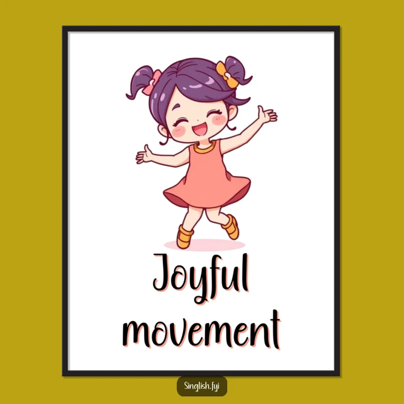 Funny Dancing Digital Print: Instant Lively Wall Art with Humorous Character Gift