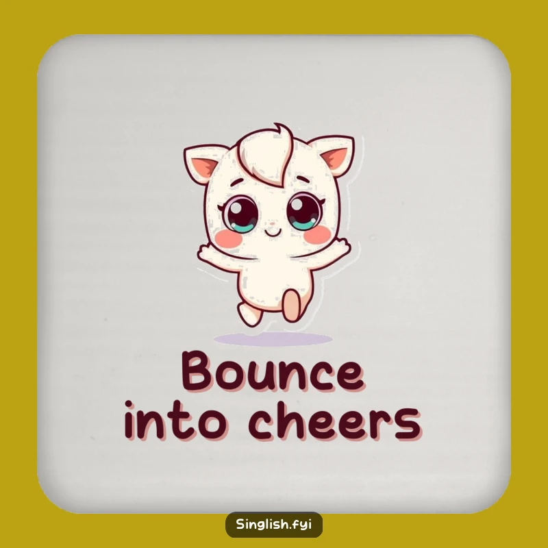 Protect Surfaces with a Smile: Funny Hopping Character Coaster!