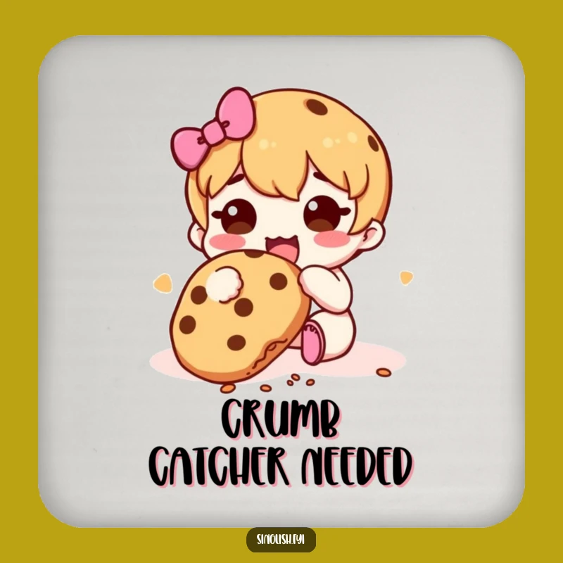 Funny Happy Cookie Muncher Coaster Set: Cute Protection, Ideal Funny Gift