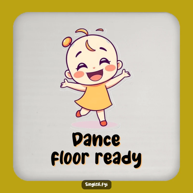 Funny Dancer Character Coaster Set - Protect Surfaces with Moves - Charming Funny Gift for Hosts
