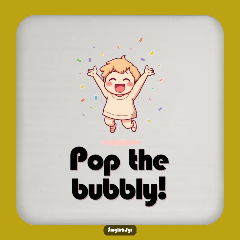 Funny Celebration Coasters (Set of 4): Joyful Character Protection, Great Party Gift!