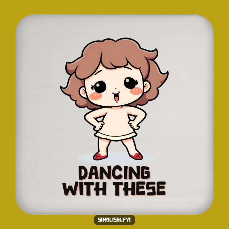 Funny Dancing Character Coaster - Silly Protection for Drinks, Perfect Funny Gift!