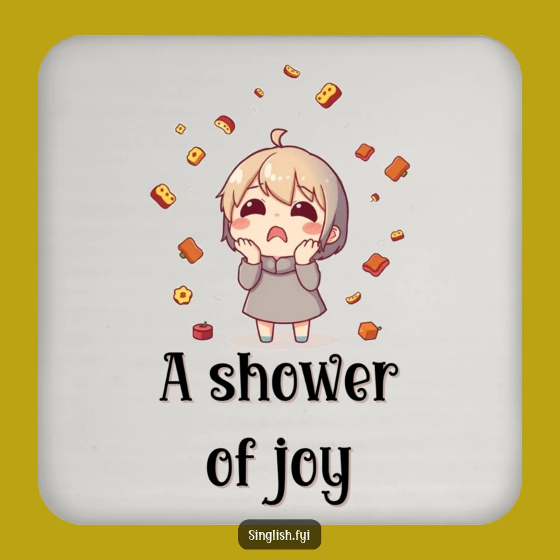 Funny Food Rain Character Coaster Set - Protect Surfaces with Surprise - Charming Funny Gift for Hosts