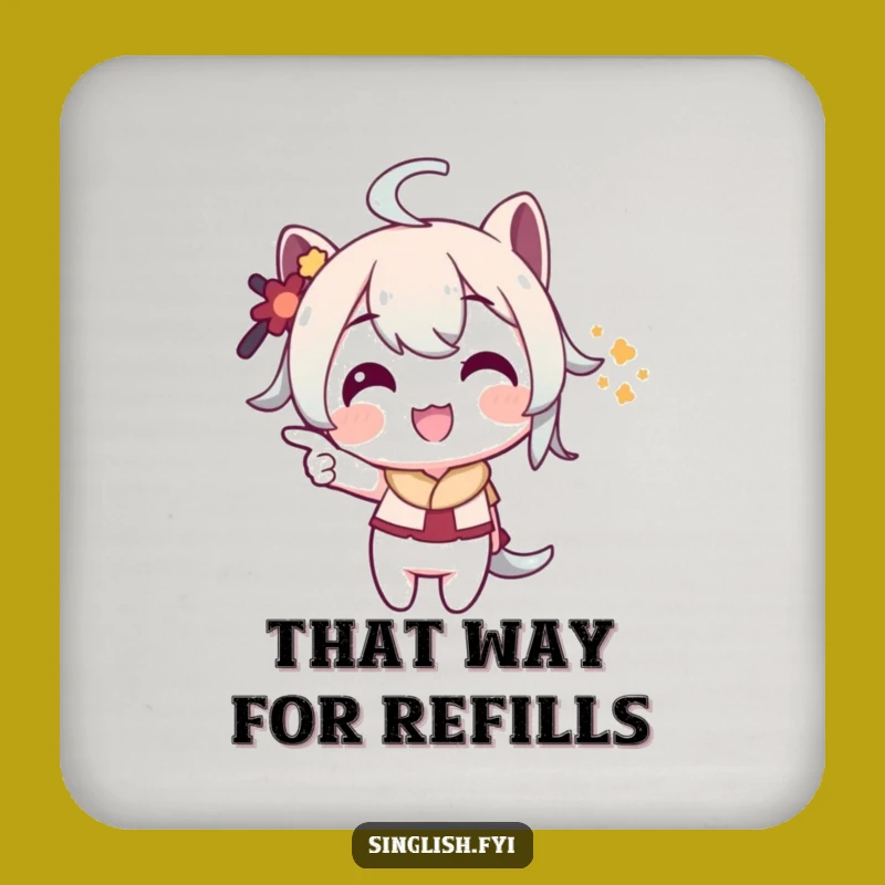 Funny Pointing Coasters (Set of 4): Playful Grin Protection, Great Witty Gift!